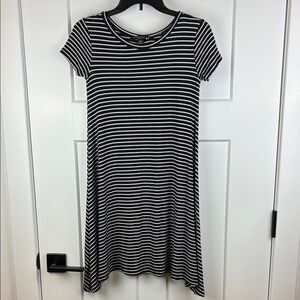 Living Doll Women's Black White Striped Dress Size XS e